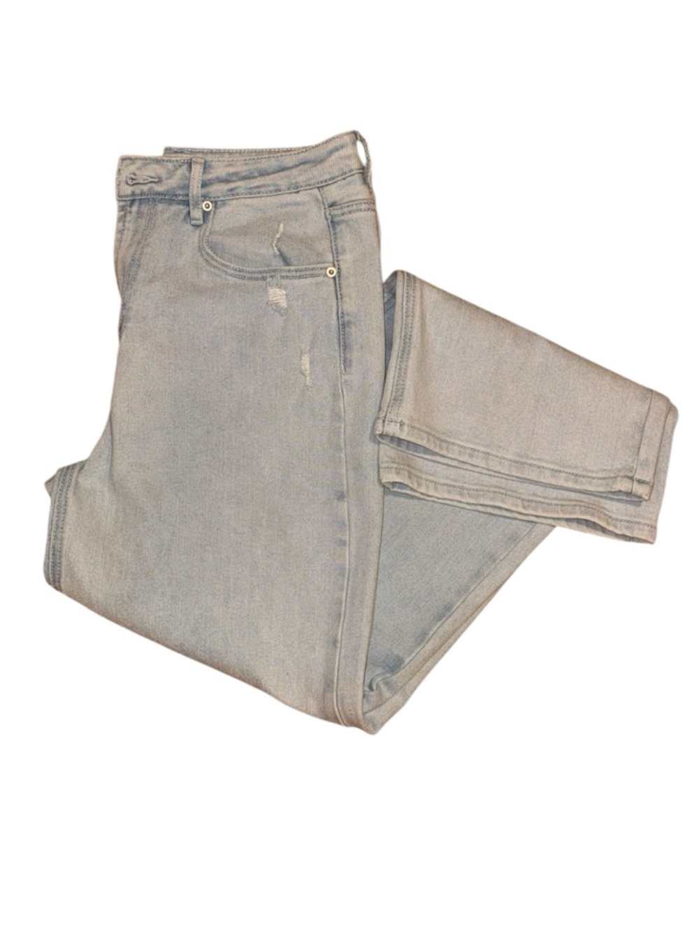 Altar'd State Kensington Light Blue Straight Leg Jeans Size 30 Light Distressing